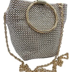 Gunne Sax by Jessica McClintock Gwyneth Evening Bag Gold Rhinestone NEW Gold Crs